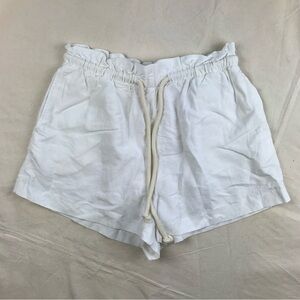 NWT H&M White Linen Drawstring Shorts